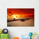 Romantic couple and sunset Wall Mural
