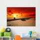 Romantic couple and sunset Wall Mural
