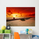 Romantic couple and sunset Wall Mural