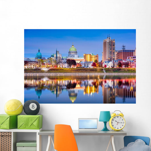 Harrisburg Pennsylvania Skyline Wall Decal