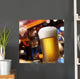 beer on bar counter Wall Mural