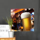 beer on bar counter Wall Mural