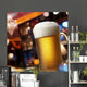 beer on bar counter Wall Mural