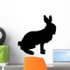 Silhouette Bunny Rabbit White Wall Decal