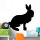 Silhouette Bunny Rabbit White Wall Decal