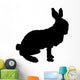 Silhouette Bunny Rabbit White Wall Decal