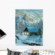 Winter Mountains and Chalet Wall Mural