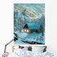 Winter Mountains and Chalet Wall Mural
