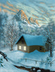 Winter Mountains and Chalet Wall Mural