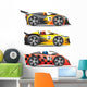 Racing Cars Wall Decal Sticker Set