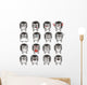 Funny Hedgehogs Wall Decal Sticker Set