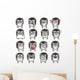 Funny Hedgehogs Wall Decal Sticker Set