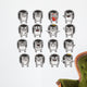Set Cute Funny Hedgehogs Wall Stickers