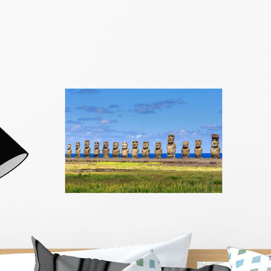 Moais Ahu Tongariki Easter Wall Decal