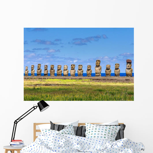 Moais Ahu Tongariki Easter Wall Decal