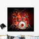 Drums in fire Wall Mural