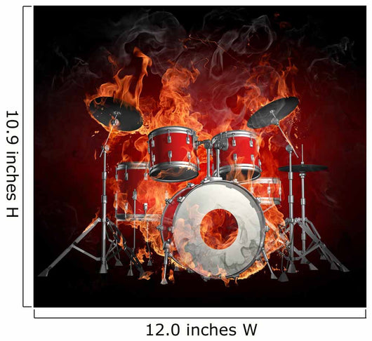 Drums in fire Wall Mural