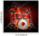 Drums in fire Wall Mural