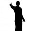 Silhouette Isolated on a White Wall Decal