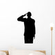 Barack Obama Salutes Silhouette Wall Decal