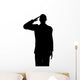 Barack Obama Salutes Silhouette Wall Decal