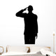 Barack Obama Salutes Silhouette Wall Decal