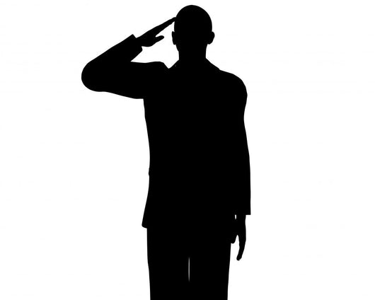 Barack Obama Salutes Silhouette Wall Decal