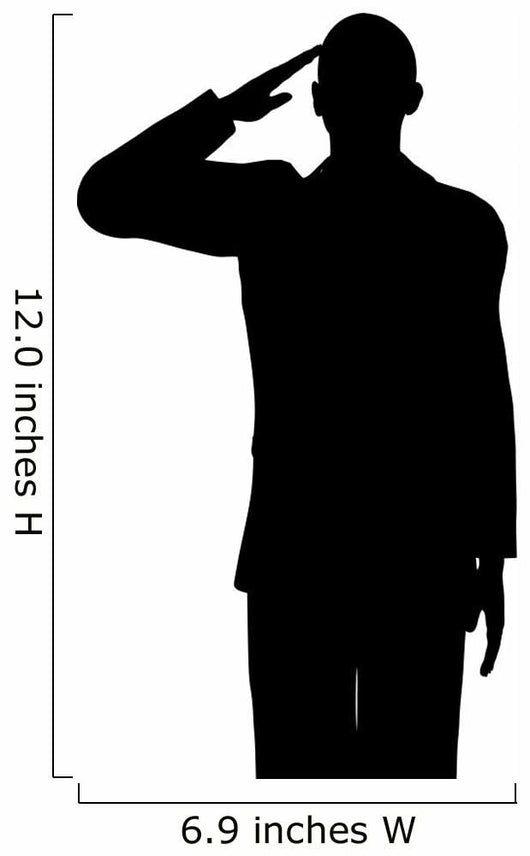 Barack Obama Salutes Silhouette Wall Decal