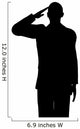 Barack Obama Salutes Silhouette Wall Decal