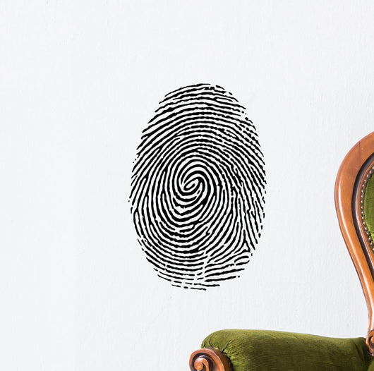 thumbprint over white Wall Decal