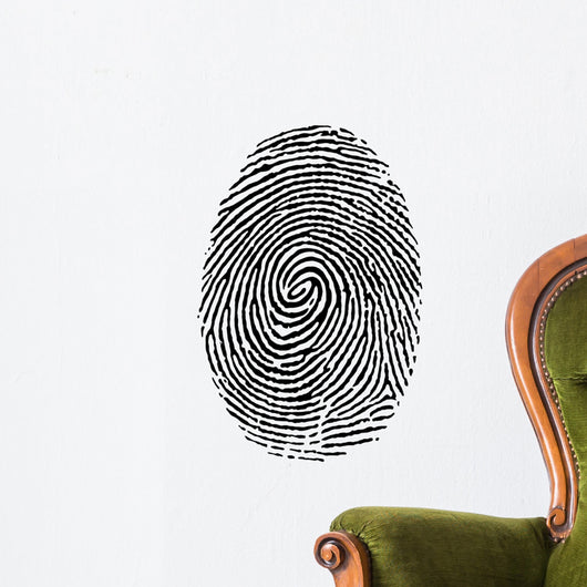 thumbprint over white Wall Decal