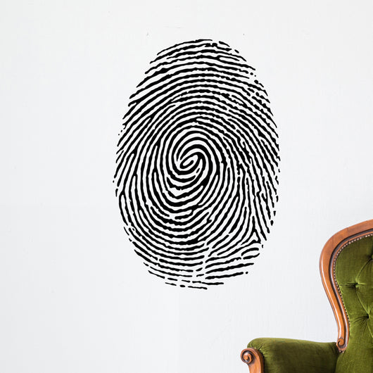 thumbprint over white Wall Decal