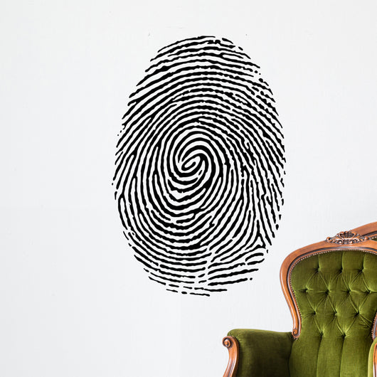 thumbprint over white Wall Decal