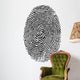 thumbprint over white Wall Decal