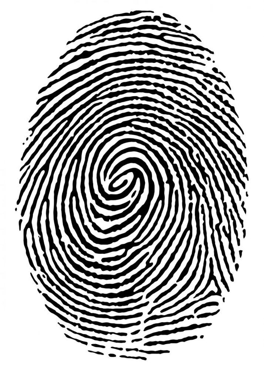 thumbprint over white Wall Decal