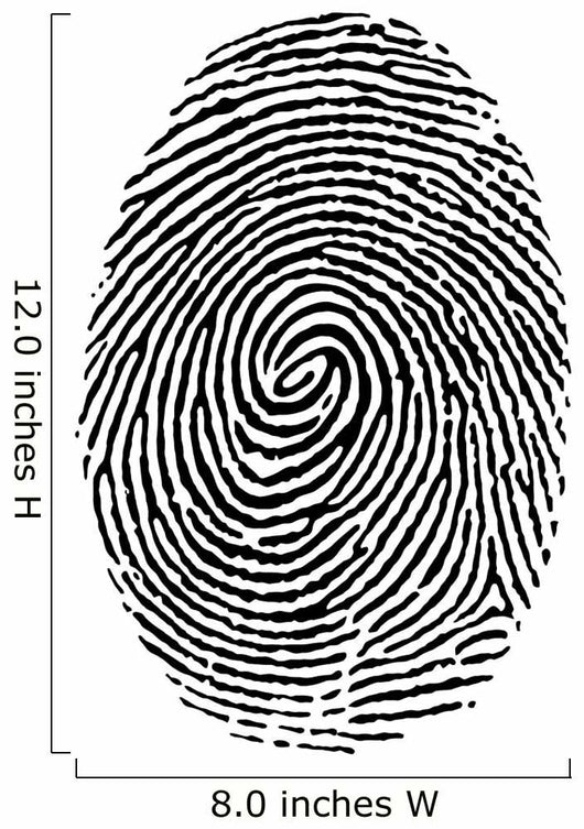 thumbprint over white Wall Decal