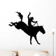 Horseback Rodeo Cowboy Silhouette Wall Decal