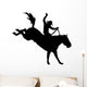 Horseback Rodeo Cowboy Silhouette Wall Decal