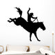 Horseback Rodeo Cowboy Silhouette Wall Decal