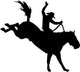 Horseback Rodeo Cowboy Silhouette Wall Decal