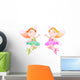 Two ballerina fairies Wall Decal
