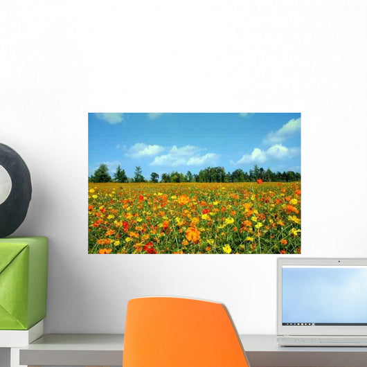 Field Wildflowers Wall Decal Design 2