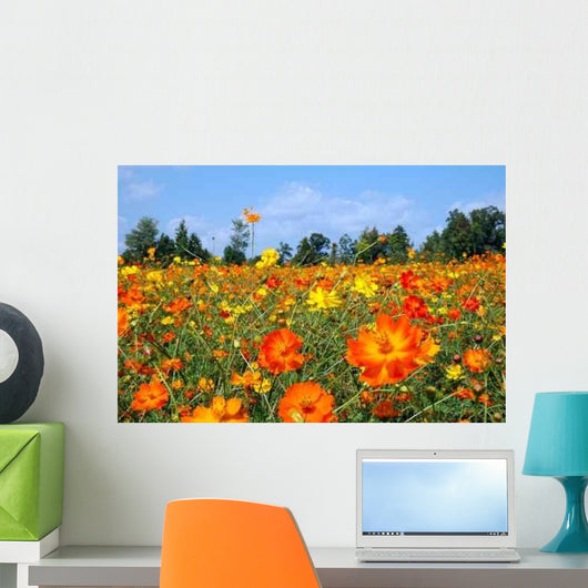 Field Wildflowers Wall Decal Design 1