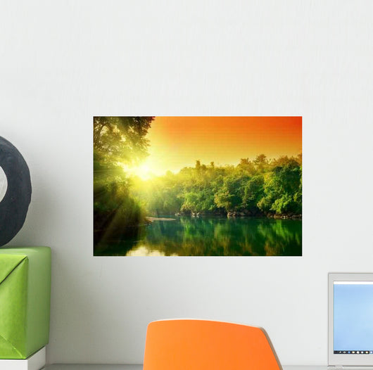 Sunset Jungle Thailand Wall Decal Design 3