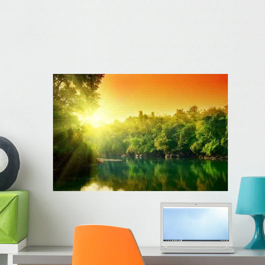 Sunset Jungle Thailand Wall Decal Design 3