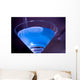 blue electric martini Wall Mural