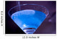 blue electric martini Wall Mural