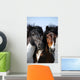 Couple Horses Grassland Wall Mural