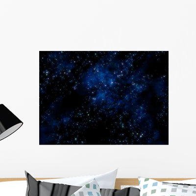 Deep Space Wall Mural shown on a wall