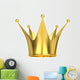 Golden Crown White Wall Decal